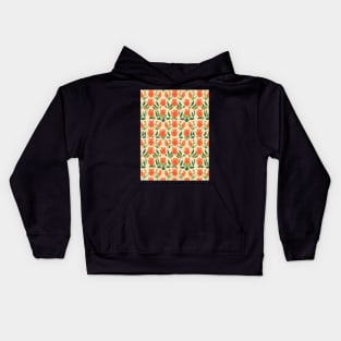 Tulips Flower Seamless Pattern V10 Kids Hoodie